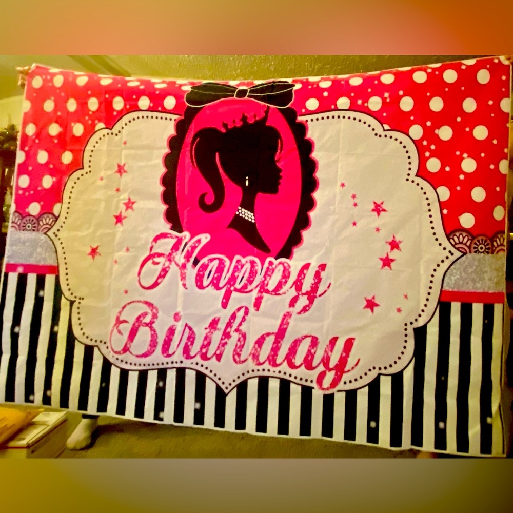 Barbie Huge Background Banner for Birthday